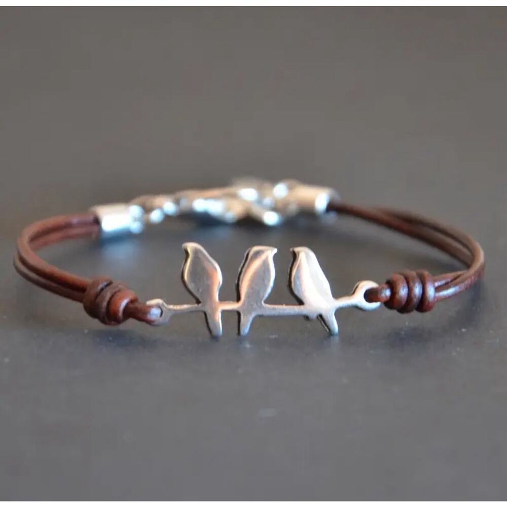 Retro Rope Bracelet With Bird Design, Retro Creative Unisex Animal Lover Jewelry